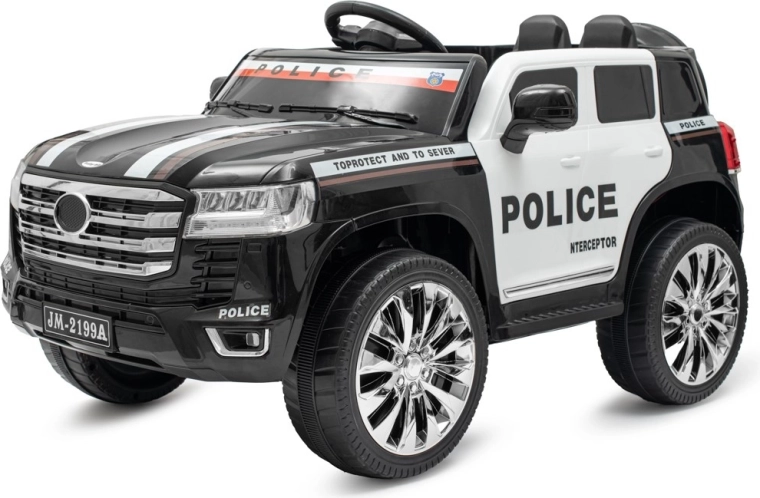Voiture électrique de police Baby Mix 4x4 noire