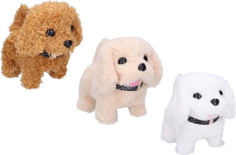 Chien en peluche marcheur avec sons 16 cm