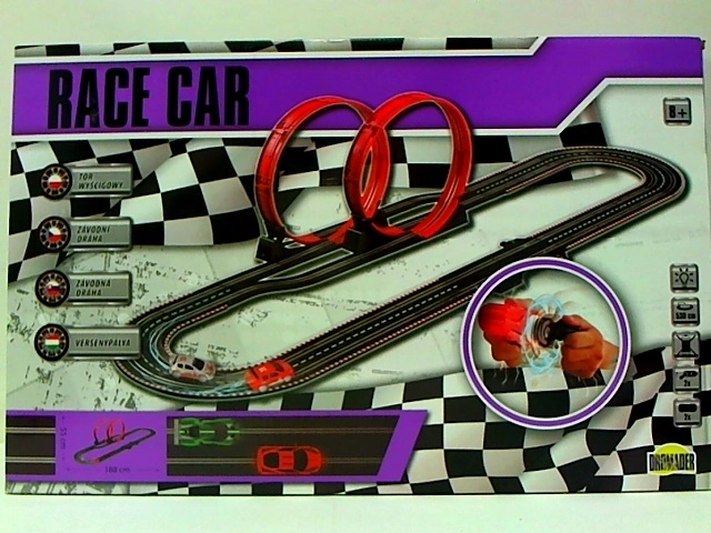 Circuit de voitures Race Car à propulsion manuelle de 530 cm