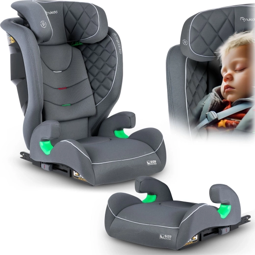 Siège auto pour enfant Nukido Louis gris 100–150 cm i-Size ISOFIX