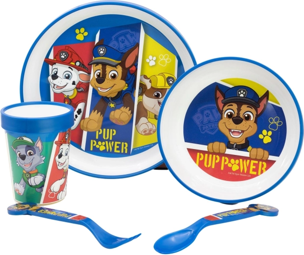 Paw Patrol Pup Power ensemble petit-déjeuner premium antidérapant 5 pièces