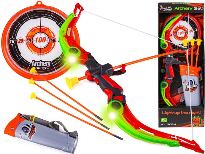 Ensemble d’arc pour enfants avec arc lumineux et cible