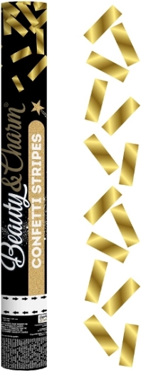 Confettis pneumatiques – bandelettes en feuille dorée