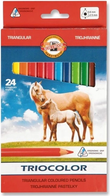 Crayons triangulaires Koh-i-noor 24 pcs Triocolor