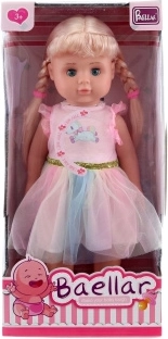 Poupée marcheuse en robe rose 40 cm