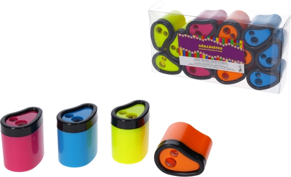 Taille-crayon double avec réservoir