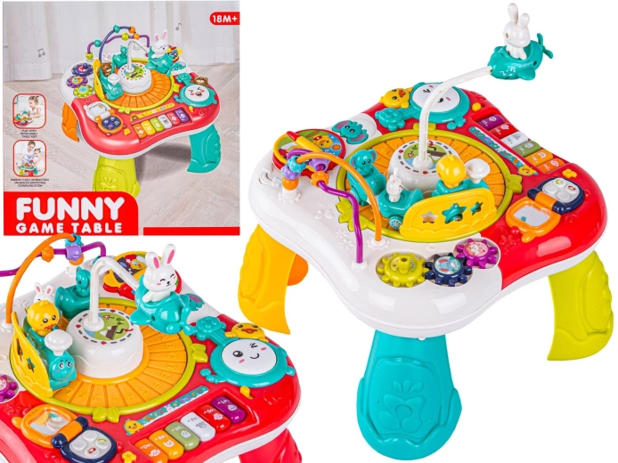 Table éducative musicale interactive pour enfants avec petit piano et train
