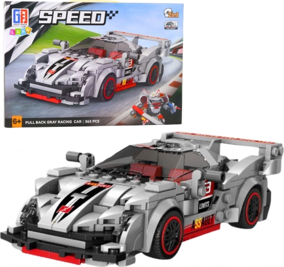 Kit de construction voiture et robot 2-en-1, 363 pièces