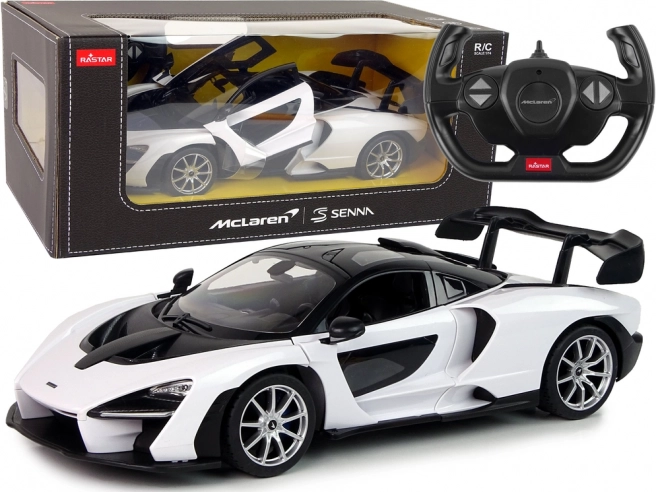Auto R/C McLaren Senna Rastar 1:14 blanc avec télécommande