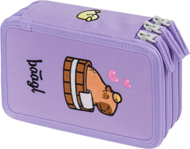 trousse scolaire trois étages Baagl capybara