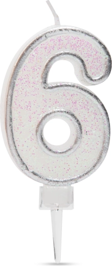 Bougie d’anniversaire en forme de chiffre 6