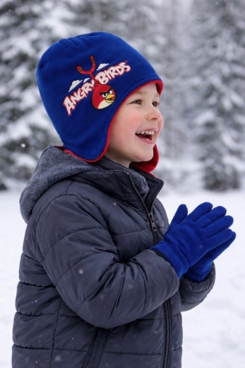 Ensemble bonnet et gants Angry Birds