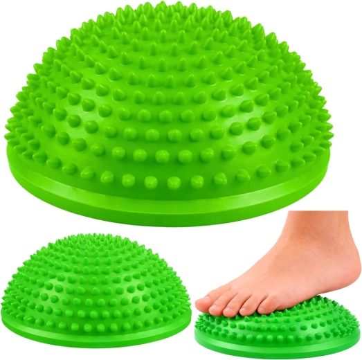 Demi-sphère d’équilibre sensorielle pour massage des pieds 16 cm – vert
