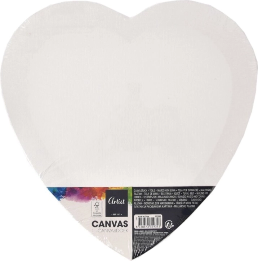 Toile de peinture en forme de cœur 29 × 29 cm