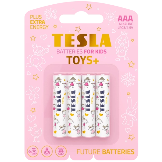 Piles alcalines AAA TESLA Toys+ Girl, 4 pcs