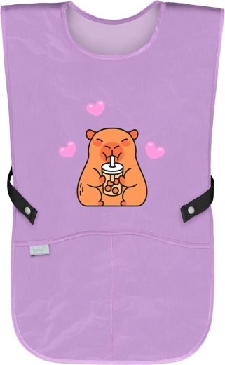 tablier pour enfant lavable avec capybara et poches