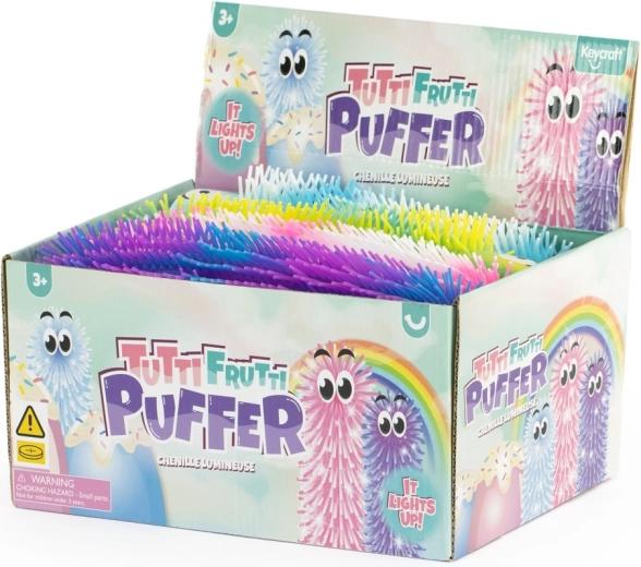 Chenille ébouriffée à remontoir Tutti Frutti avec lumière 28 cm