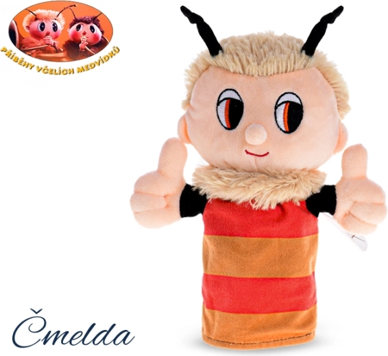 Marionnette en peluche Čmelda – Les Histoires des oursons abeilles, 24 cm