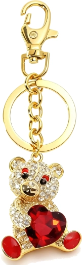 Porte-clés ourson doré