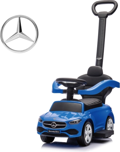 Draisienne pour enfants avec tige de guidage Mercedes C‑Class Deluxe bleu
