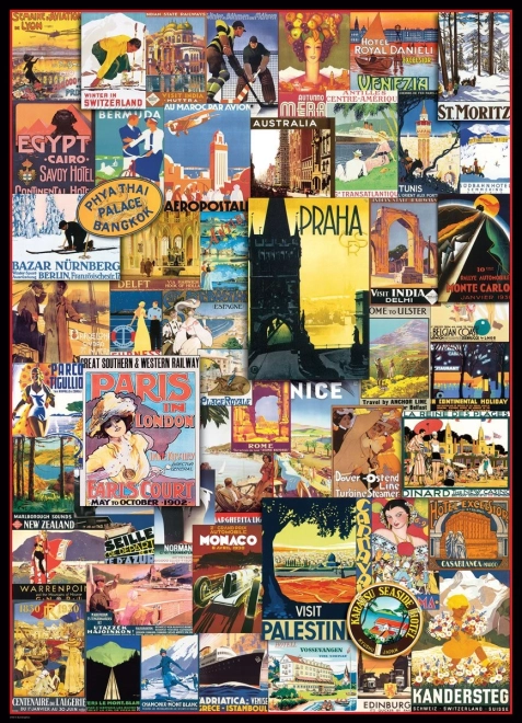 Puzzle Affiches de voyage 1000 pièces EUROGRAPHICS