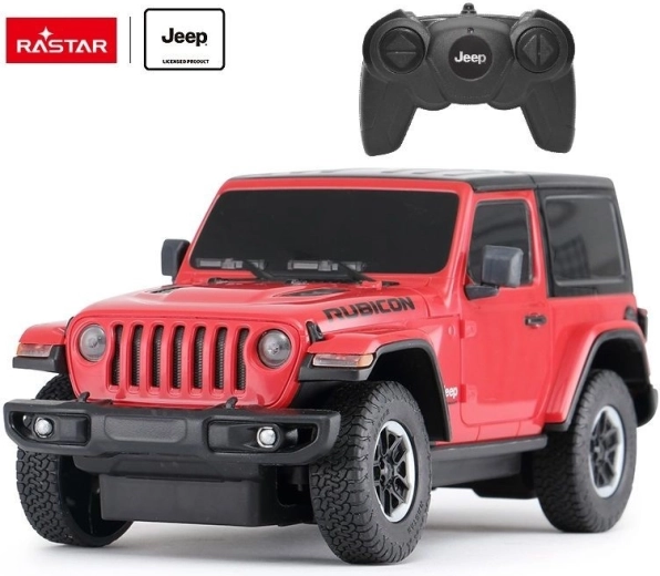 Voiture RC Rastar Jeep Wrangler JL Rubicon 1:24 rouge - 1 pièce