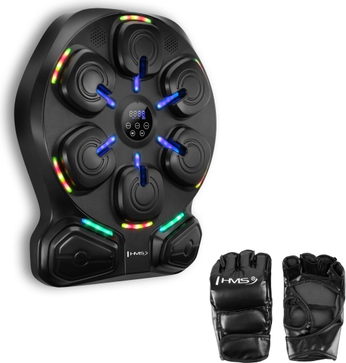 Cible de boxe électronique HMS TB13 avec LED, Bluetooth et gants