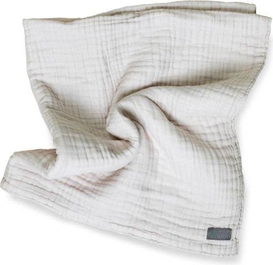 Couverture en mousseline Vinter & Bloom Layered Organic dove grey
