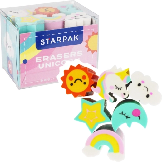 Gomme licorne (lot de 6 pcs)