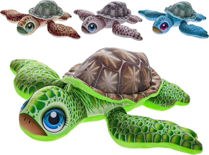 Tortue en peluche avec carapace scintillante 28 cm