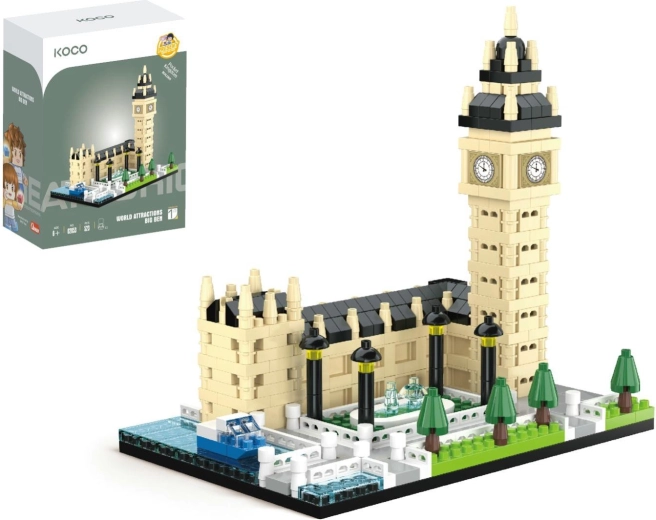 Mini kit de construction KOCO Big Ben, 523 pièces et 2 figurines