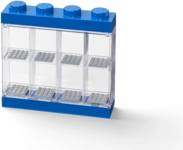 Vitrine de collection LEGO pour 8 minifigurines, bleue