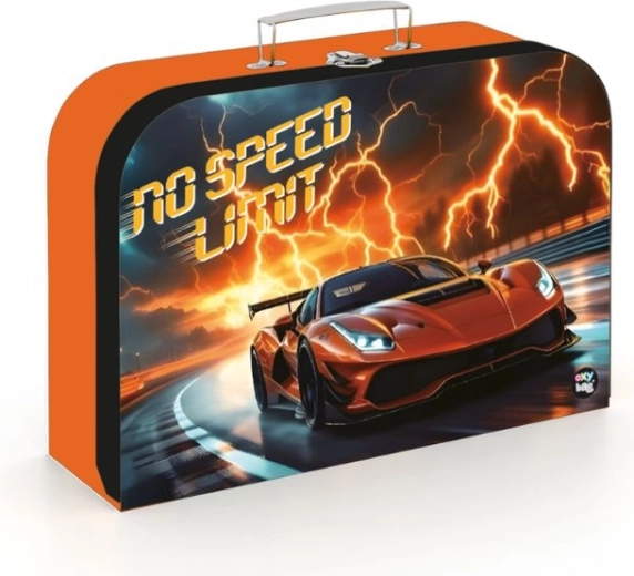 Mallette enfant en stratifié avec motif voiture 34 cm