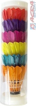 Volants de badminton en plumes Acra – 6 pièces