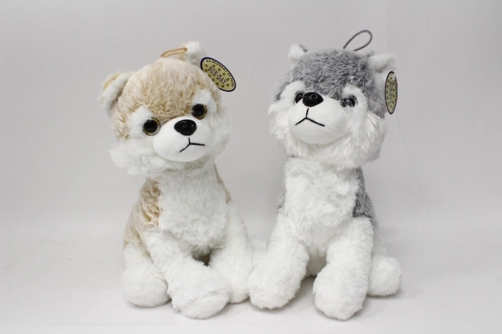 Chien en peluche Husky 30 cm - 1 pièce