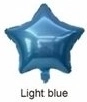 Ballon en aluminium étoile bleu clair 45 cm