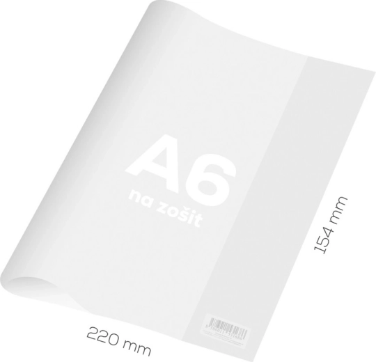 Housse transparente renforcée pour cahier A6