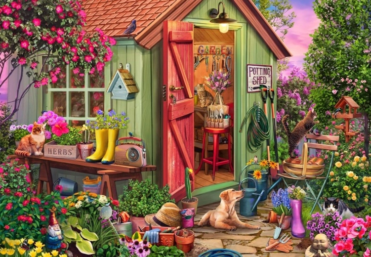 Bluebird puzzle Cabanon de jardin 1000 pièces