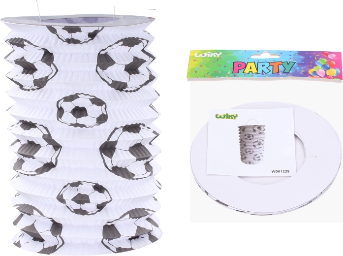 Lampion cylindrique football 15 cm