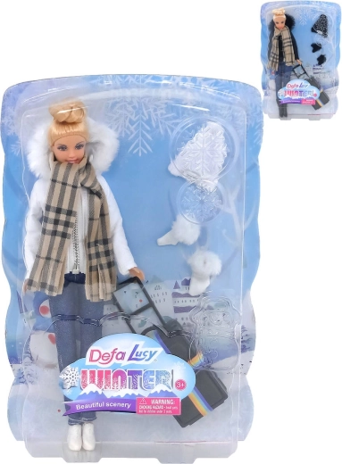 Poupée Defa Lucy Winter avec tenue d’hiver et accessoires – 1 pièce