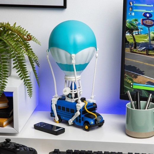 Lampe Fortnite Battle Bus avec rétroéclairage RGB et support pour casque