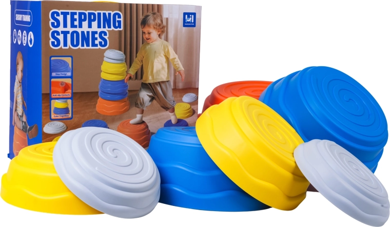 Set de pierres d'équilibre sensorielles colorées - 7 pièces