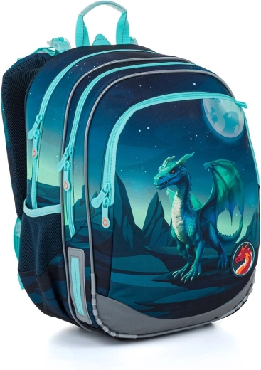 Sac à dos scolaire Topgal « gardien dragon » – coupe ELLY