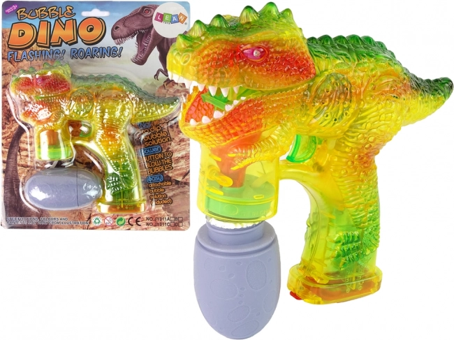 Pistolet à bulles pour enfants dinosaure avec solution en forme d’œuf