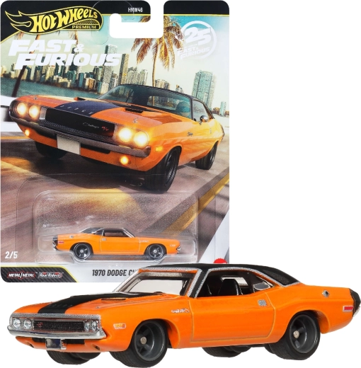 Hot Wheels Premium Fast & Furious 1970 Dodge Challenger R/T - 1 pièce