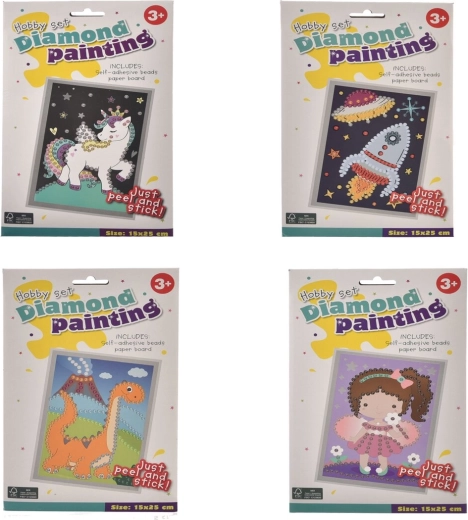 Kit créatif de diamond painting 4ASS (mix de 4 motifs)