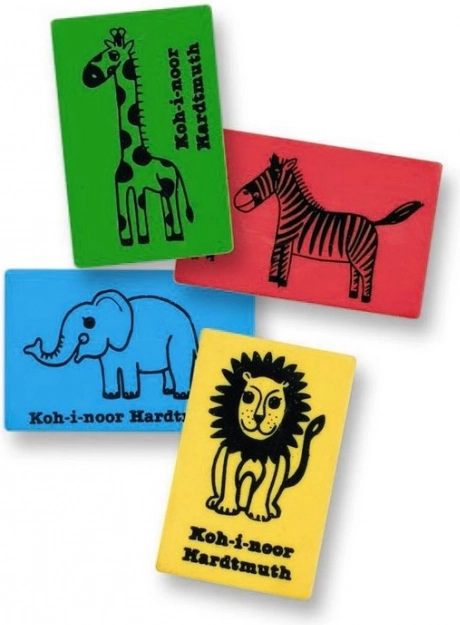 Gomme plastique KOH-I-NOOR Afrique, 1 pc (motifs assortis)