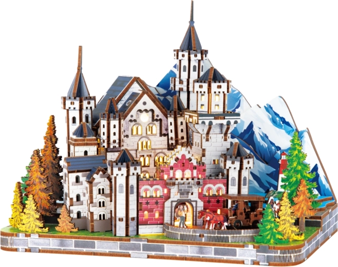 2Kids Toys puzzle 3D en bois mini-scène château de Neuschwanstein
