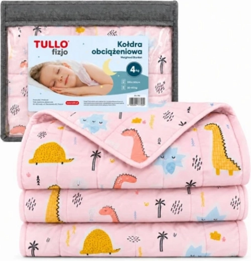 Couverture sensorimotrice lestée pour enfants Tullo 4 kg rose - 1 pièce