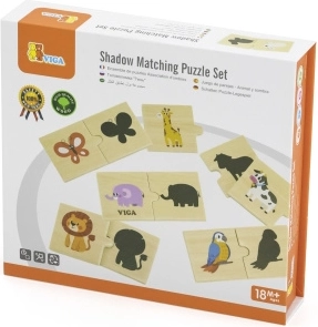 Puzzle en bois Ombres d’Animaux VIGA